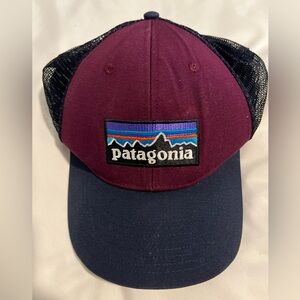 Patagonia Dark Blue and Burgundy Cap